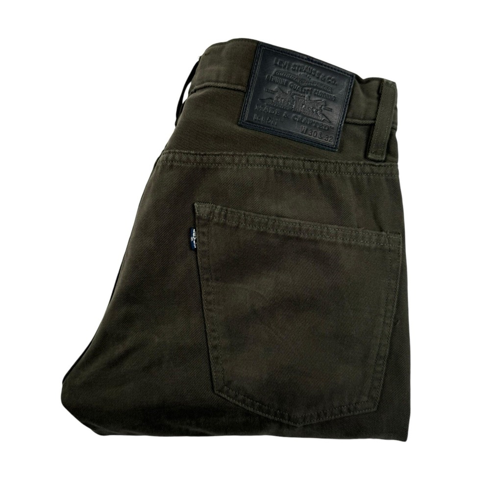 Levi Made & Crafted Green‎ Soft Cotton Mens Pant Size 30x32 Italian